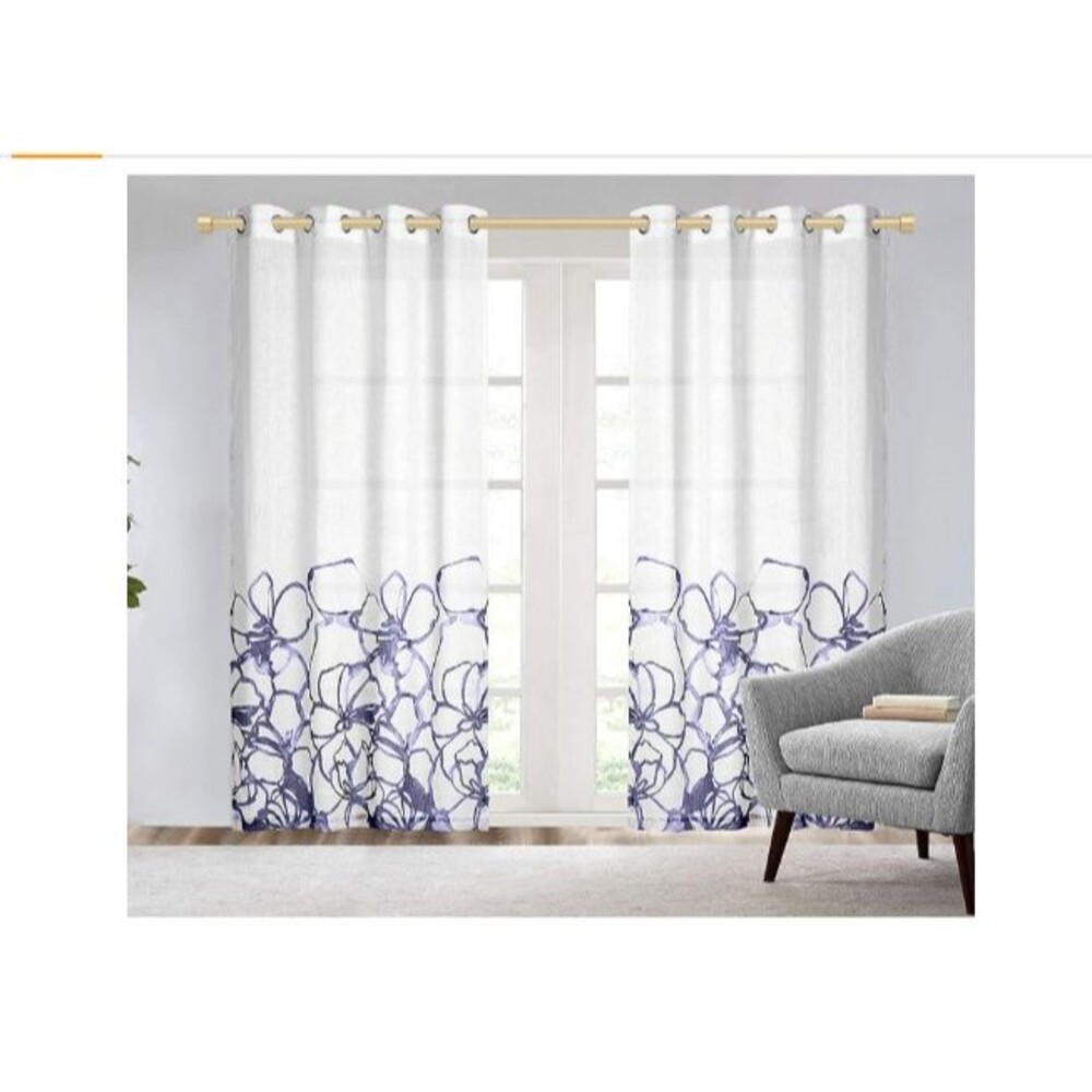 2-Pack Curtain Rods for Windows 18 to 45 Inch 1.5-3.75 Feet, 1" Diameter Gold